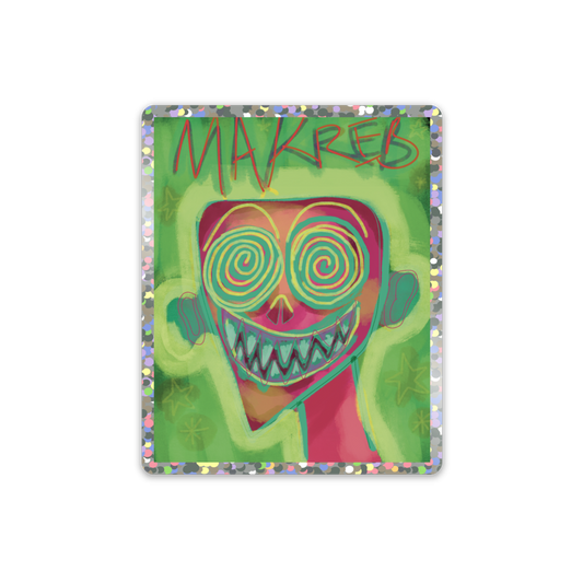 3" Makreb Original Creature Glitter Sticker